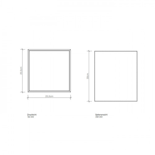 Decor Walther Brownie WB Корзина для белья 25.5x25.5x30, цвет: белая кожа