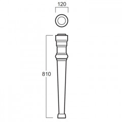 SIMAS Arcade/Londra Ножка керамическая (1шт) для консолей AR864/AR874, цвет белый (продается кратно 2шт)