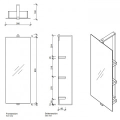 Decor Walther SP 31 Зеркало вращающееся 30x18x80см, подвесное, цвет: хром