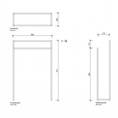 Decor Walther HT 10 Полотенцедержатель 60x20x91.5см, напольный, цвет: хром