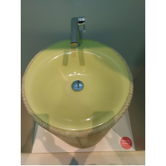 Bette Lux Oval Couture Раковина встраиваемая диаметр 550 c 1 отв под смеситель, цвет зеленый мох 016