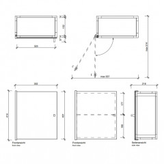 Decor Walther Glas S 2 Шкафчик подвесной 35x19x40см, стекло матовое, цвет: хром ЗАКАЗ ПО ЗАПРОСУ