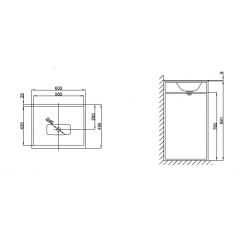 BETTELux SHAPE Каркас для раковины A170, цвет/структура белая тонкая матовая структура 807