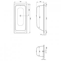 BETTE Select Ванна с шумоизоляцией 160х70х42 см, цвет белый