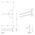 Decor Walther Corner HTH2 Полотенцедержатель поворотный 39.8см, двойной, цвет: черный матовый