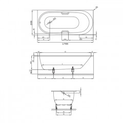 BETTE Comodo Ванна 170х80х45 с шумоизоляцией, белая