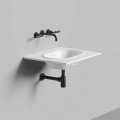 Salini Раковина S-Stone ONDA FLOW OVAL Essentials с 1 отв. под смеситель, 600 мм, матовая, белая