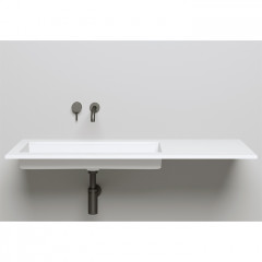 Salini MAREA 10 Раковина врезная снизу 750х400х129мм, без отв. под смес, без перелива, мат-л: S-Stone, матовый, белый.