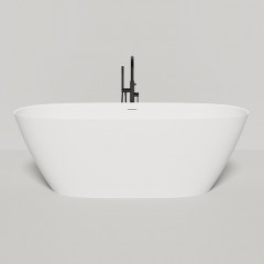 Salini SOFIA Ванна отдельностоящая 1850x900x605 мм, донный клапан "Up&Down", сифон, слив-перелив, мат-л: S-Stone, матовый , белый. Фурнитура: белая