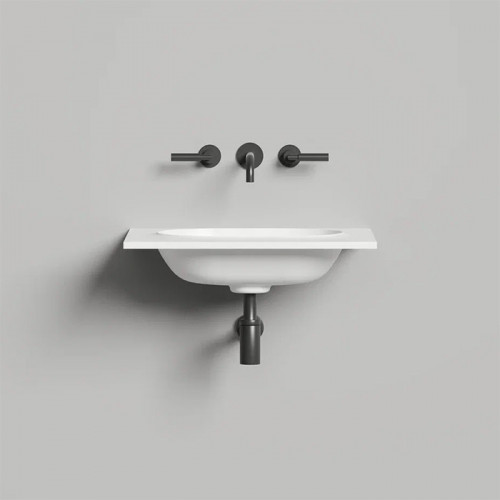 Salini Раковина S-Stone ONDA FLOW OVAL Essentials с 1 отв. под смеситель, 600 мм, матовая, белая