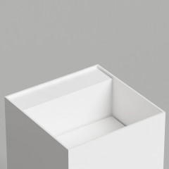 Salini ARMONIA SQUARE TOP Раковина напольная 450х450х900мм, слив в пол, выпуск D 503, сифон, декоративная накл. , мат-л: S-Sence, глянцев, белый.