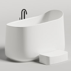 Salini ORIENTE OFURO STEP Ступень для ванны 600х315х167 мм, S-Sense ORIENTE OFURO STEP глянцевая, ножки