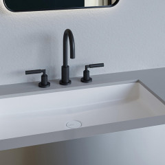 Salini MAREA 10 Раковина врезная снизу 750х400х129мм, без отв. под смес, без перелива, мат-л: S-Stone, матовый, белый.