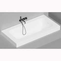 Salini ORLANDA PLUS KIT Встраиваемая ванна 1900х1000х600мм, "Up&Down", сифон, щелевой слив-перелив, S-Sense, глянцевый, белый