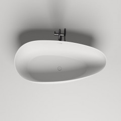 Salini PAOLA In Ванна отд-ая 1600х770х540 мм,"Up&Down", сифон, слив-перелив, (нужно подиум ), мат-л: S-Stone, матовый, белый. Фурнитура: белая.