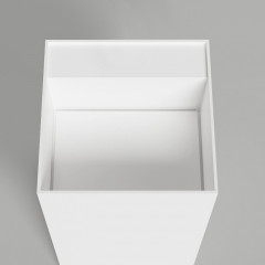 Salini ARMONIA SQUARE TOP Раковина напольная 450х450х900мм, слив в пол, выпуск D 503, сифон, декоративная накл. , мат-л: S-Sence, глянцев, белый.