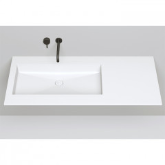 Salini MAREA 10 Раковина врезная снизу 750х400х129мм, без отв. под смес, без перелива, мат-л: S-Stone, матовый, белый.