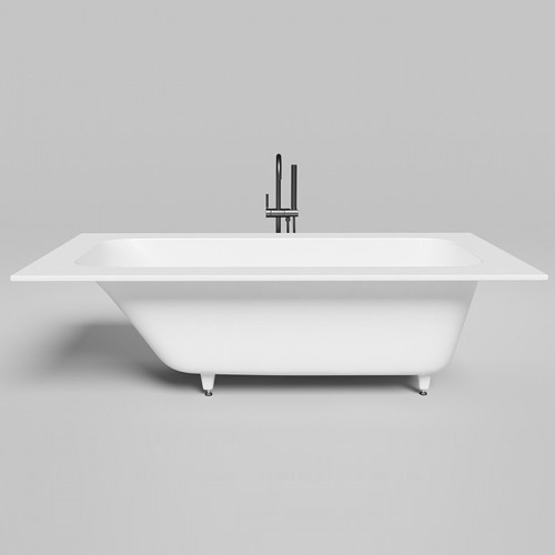 Salini ORLANDA PLUS KIT Встраиваемая ванна 1900х1000х600мм, "Up&Down", сифон, щелевой слив-перелив, S-Sense, глянцевый, белый