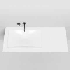 Salini MAREA 13 Раковина врезная снизу 700х400х120 мм, без отв. под смес, БЕЗ ПЕРЕЛИВА, мат-л: S-Stone, матовый, белый.