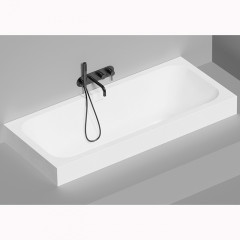 Salini ORLANDA AXIS KIT Встраиваемая ванна на ножках 1700х750х600мм, "Up&Down",белый, сифон, интегрированный слив-перел мат-л: S-Sense, белый матовый