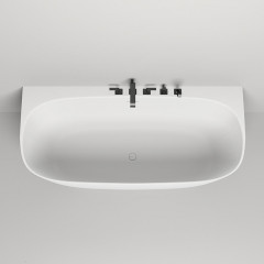 Salini Sofia Wall 160 Ванна пристенная 1600х800х590мм, донный клапан "Up&Down", сифон, слив-перелив, мат-л: S-sense , глянцевый, белый