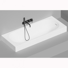 Salini ORNELLA KIT Встраиваемая ванна 1700х700х600мм, овальная чаша, донный клапан, сифон, щелевой слив-перелив, мат-л: S-Sense, глянцевый, белый.