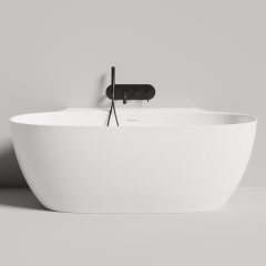 Salini ALDA WALL 170 Ванна пристенная 1700х900х600мм, донный клапан , сифон, слив-перелив, мат-л: S-Sense, глянцевый, белый. Фурнитура: белая.