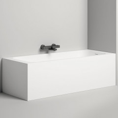 Salini ORLANDA KIT Встраиваемая ванна 1700х800х600мм, "Up&Down", сифон, щелевой слив-перелив, мат-л: S-Sense, глянцевый, белый. Фурнитура: белая.