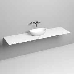 SALINI Столешница 2000х500х15 мм, из материалв S-Stone, цвет белый матовый