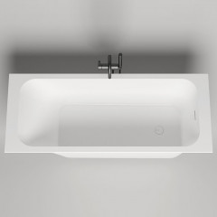 Salini ORLANDA KIT Встраиваемая ванна 1700х700х600мм, "Up&Down", сифон, щелевой слив-перелив, мат-л: S-Stone, матовый, белый. ¶Фурнитура: белая.