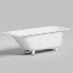 Salini ORNELLA KIT Встраиваемая ванна 1700х700х600мм, овальная чаша, донный клапан, сифон, щелевой слив-перелив, мат-л: S-Sense, глянцевый, белый.
