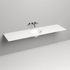 SALINI Столешница 2000х500х15 мм, из материалв S-Stone, цвет белый матовый