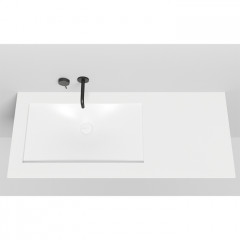 Salini MAREA 13 Раковина врезная снизу 700х400х120 мм, без отв. под смес, БЕЗ ПЕРЕЛИВА, мат-л: S-Stone, матовый, белый.