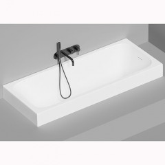 Salini ORLANDA KIT Встраиваемая ванна 1700х700х600мм, "Up&Down", сифон, щелевой слив-перелив, мат-л: S-Stone, матовый, белый. ¶Фурнитура: белая.