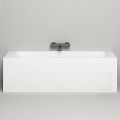 Salini ORLANDA KIT Встраиваемая ванна 1700х800х600мм, "Up&Down", сифон, щелевой слив-перелив, мат-л: S-Sense, глянцевый, белый. Фурнитура: белая.