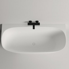 Salini Sofia Wall 160 Ванна пристенная 1600х800х590мм, донный клапан "Up&Down", сифон, слив-перелив, мат-л: S-sense , глянцевый, белый