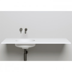 Salini MAREA 04 Раковина врезная снизу 420х420х128мм, без отв. под смес, без перелива, мат-л: S-Stone, матовый, белый.