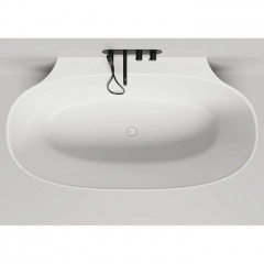 Salini ALDA WALL 170 Ванна пристенная 1700х900х600мм, донный клапан , сифон, слив-перелив, мат-л: S-Sense, глянцевый, белый. Фурнитура: белая.