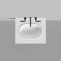 Salini Раковина S-Stone ONDA FLOW SQUARE Essentials с 1 отв. под смеситель, 600 мм, матовая, белая