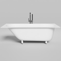 Salini ORNELLA KIT Встраиваемая ванна 1700х700х600мм, овальная чаша, донный клапан, сифон, щелевой слив-перелив, мат-л: S-Sense, глянцевый, белый.