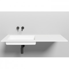 Salini MAREA 14 Раковина врезная снизу 600х400х128 мм, без отв. под смес, С ПЕРЕЛИВОМ, мат-л: S-Stone, матовый, белый.