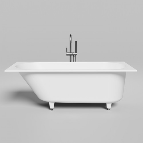 Salini ORNELLA KIT Встраиваемая ванна 1600х700х540мм, овальная чаша, донный клапан, сифон, интегрир слив-перелив, мат-л: S-Stone, матовый, белый.