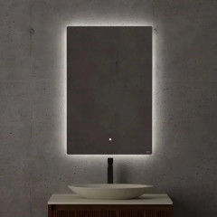 SALINI Зеркало для ванны OMBRA с LED подсветкой 600х900х25 мм, влагостойкое AGC Сrystalvision, сенс выкл, крепления,обогрев, антизапот