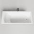Salini CASCATA KIT Встраиваемая ванна с прямоугольной чашей 1706х751х600 мм, донный клапан "Click-Clack" белый, сифон, ножки, S-Sense, белый глянцевый