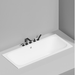 Salini ORLANDA AXIS 180 Встраиваемая ванна на ножках 1700х750х600 мм, мат-л: S-Sense, белый глянцевый (без слива-перелива)