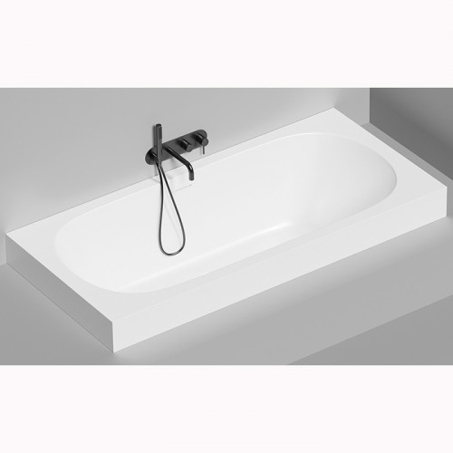 Salini ORNELLA AXIS KIT 190 Встраиваемая ванна 1900х900х600мм, прямоуг. ,мат-л: S-Stone, дон. кл. "Up&Down",слив -перел.белый матовый