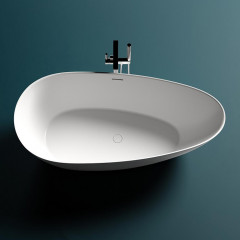 Salini PAOLA In Ванна отд-ая 1720х827х578мм,"Up&Down", сифон, слив-перелив, (нужно подиум ), мат-л: S-Stone, матовый, белый. Фурнитура: белая.