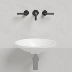 Salini MAREA 08 Раковина врезная снизу 420х420х128мм, без отв. под смес, без перелива, мат-л: S-Stone, матовый, белый.