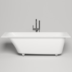 Salini ORLANDA KIT Встраиваемая ванна 1600х700х600мм, "Up&Down", сифон, щелевой слив-перелив, мат-л: S-Sense, матовый, белый. Фурнитура: белая.