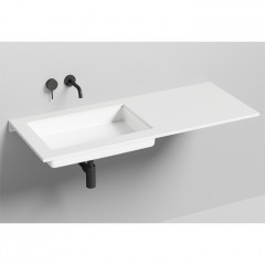 Salini MAREA 14 Раковина врезная снизу 600х400х128 мм, без отв. под смес, С ПЕРЕЛИВОМ, мат-л: S-Stone, матовый, белый.